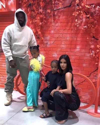 Kim Kardashian Kanye West North West Saint West Japan Vacation Family Photo