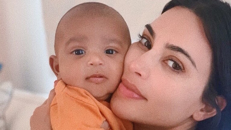 Kim Kardashian and Psalm West Snuggle He's the Most Calm Baby