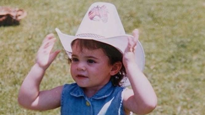 Baby Kylie Jenner in a Cowboy Hat