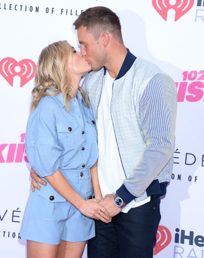 Cassie Randolph and Colton Underwood Kissing iHeartRadio Wango Tango Red Carpet