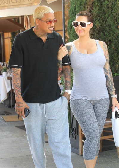 Amber Rose and Alexander Edwards out in Los Angeles Arm in Arm