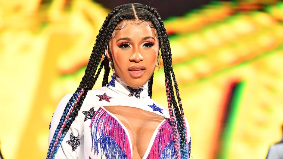 Cardi B Concert White Stars Outfit Liposuction and plastic surgery
