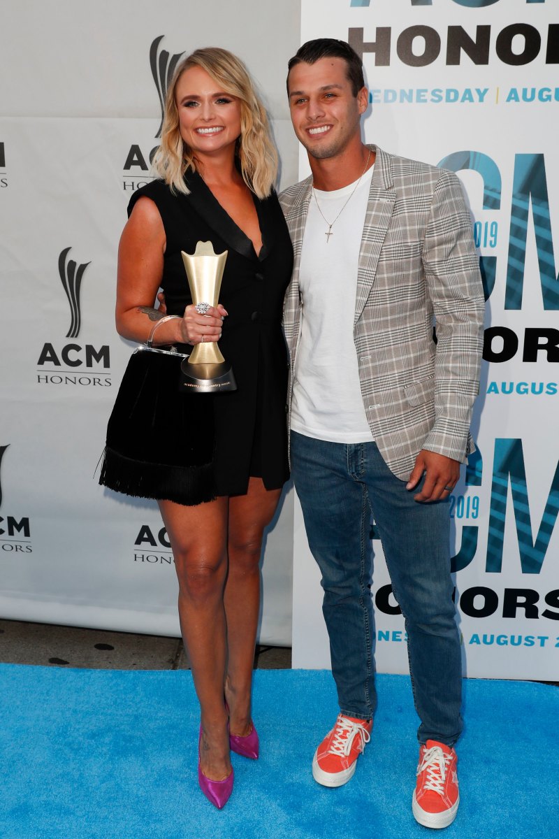 Miranda Lambert Stands With Husband Brendan McLoughlin on ACM Honors Red Carpet