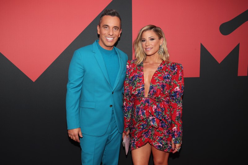 Sebastian Maniscalco and Lana Gomez 2019 MTV VMA red carpet before hosting