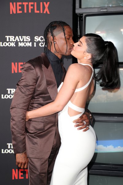 Travis Scott and Kylie Jenner Kiss at Look Mom i Can Fly Netflix Premiere