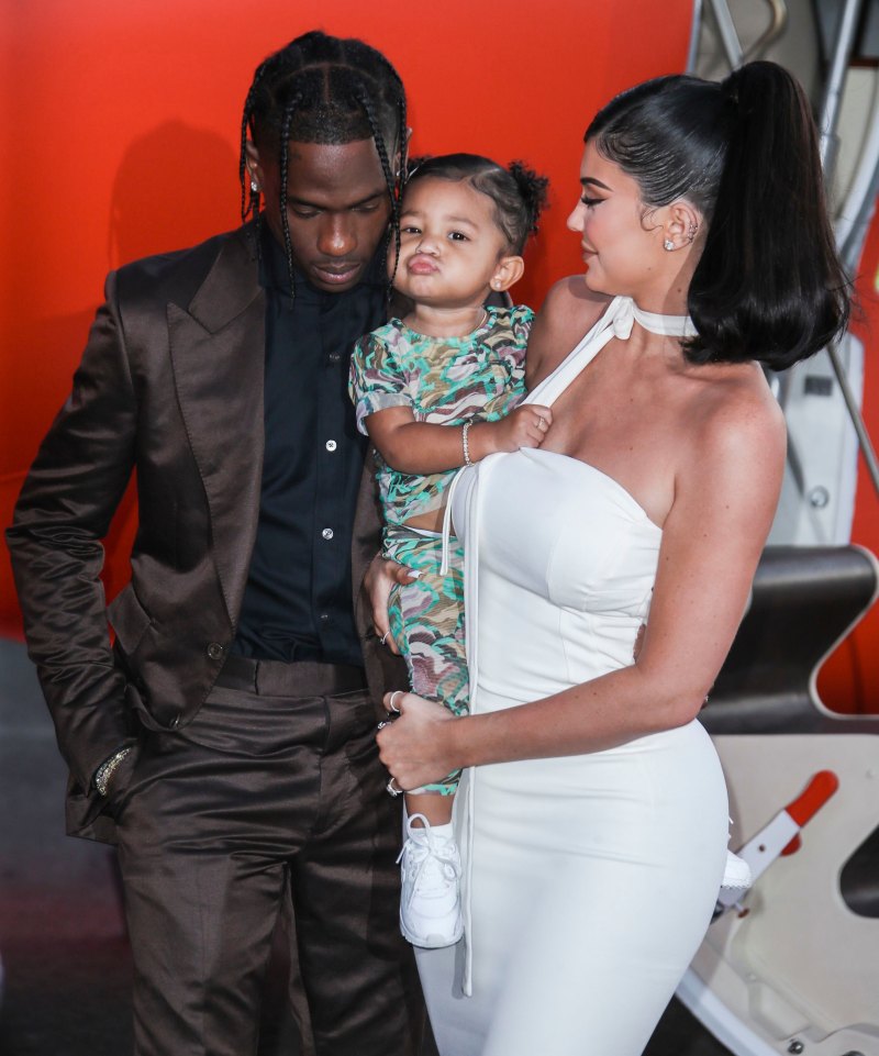 Travis Scott Stormi Webster and Kylie Jenner Look Happy at Look Mom I can Fly Netflix Premiere