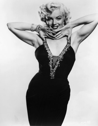 Marilyn Monroe Poses in Black and White Photo