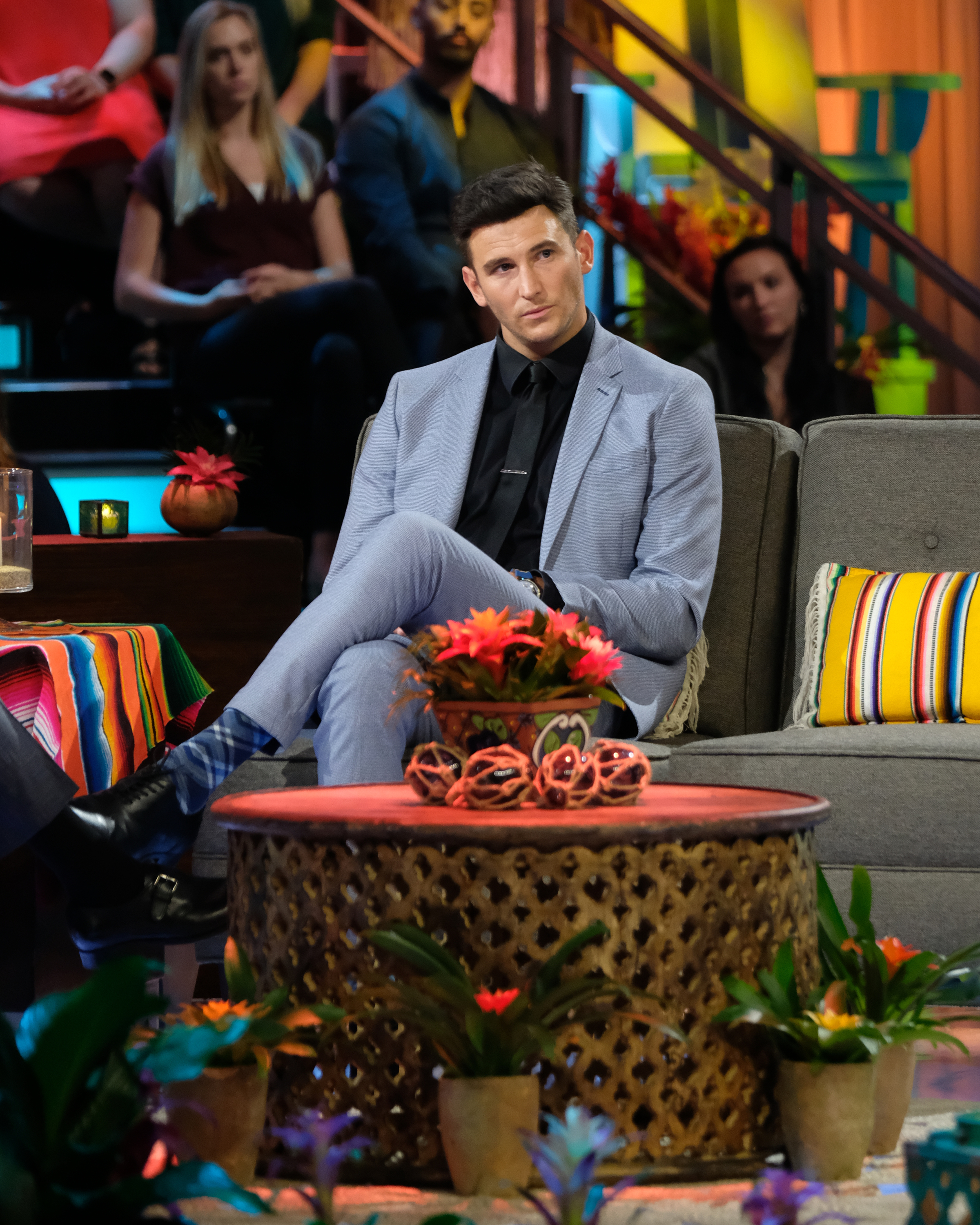 BLAKE HOSTERMANN Speaking With Chris Harrison During Bachelor in Paradise aftershow