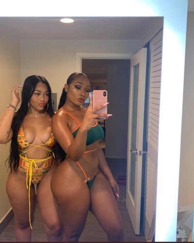 Jordyn Woods and Megan Thee Stallion in bikinis