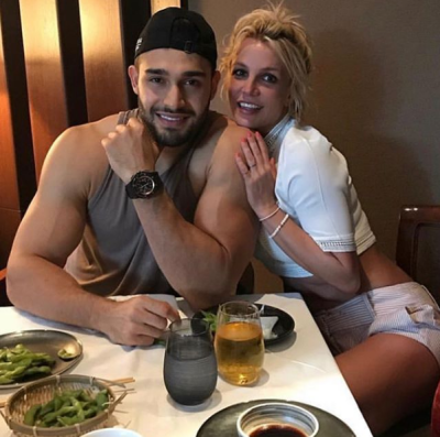 Britney Spears and Sam Asghari Having Dinner