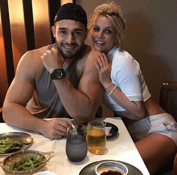 Britney Spears and Sam Asghari Having Dinner