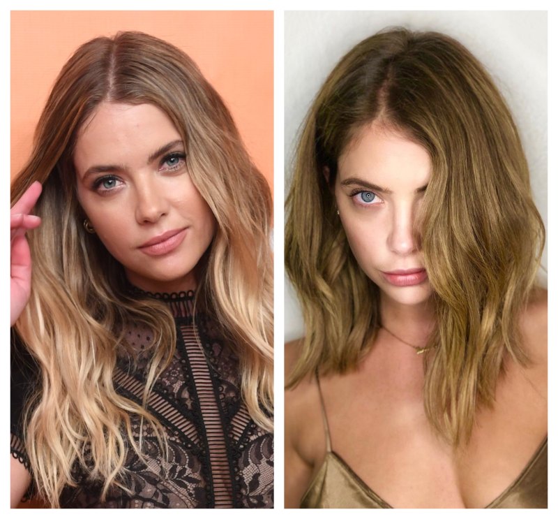 A split image of Ashley Benson