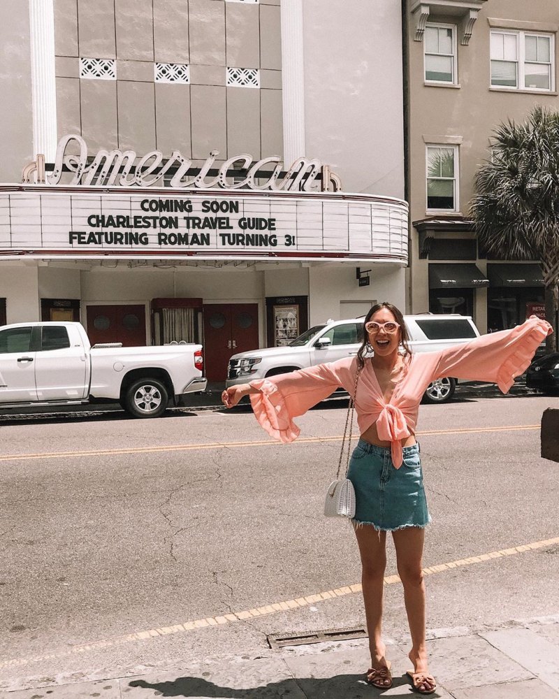 Emelyne Wears Pink Top