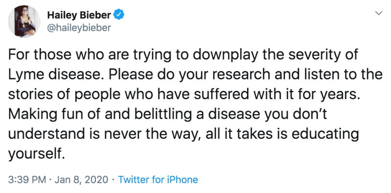 Hailey Baldwin Shuts Down Lyme Disease Haters