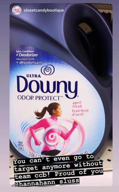 Hannah Sluss Downy bottle