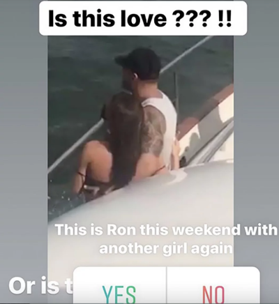 Ronnie Ortiz-Magro With His Arm Around a Mystery Woman on a Boat
