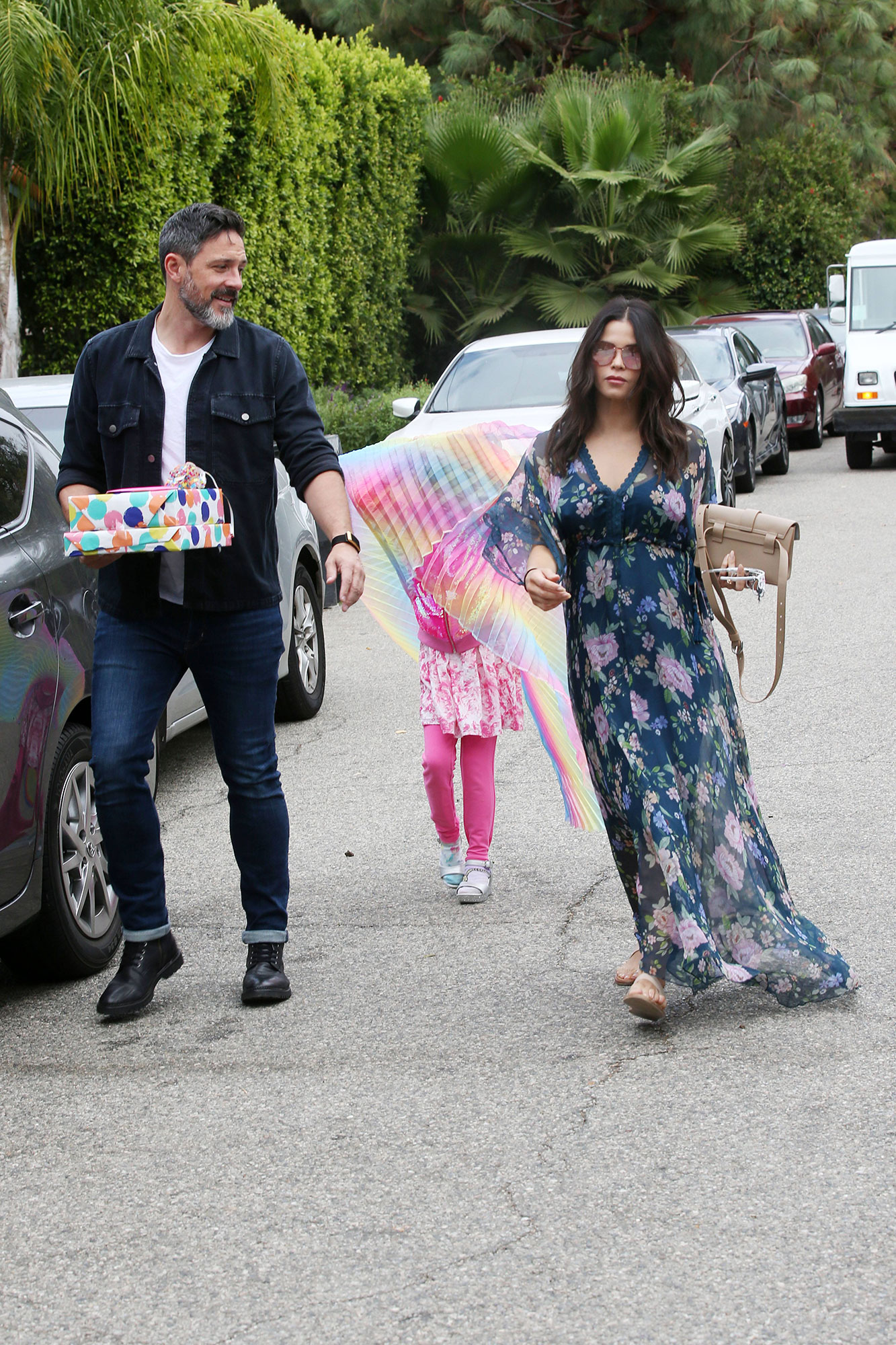 Jenna Dewan and Steve Kazee Take Everly to a Children's Birthday Party