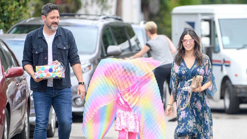 Jenna Dewan and Steve Kazee Take Everly to a Children's Birthday Party