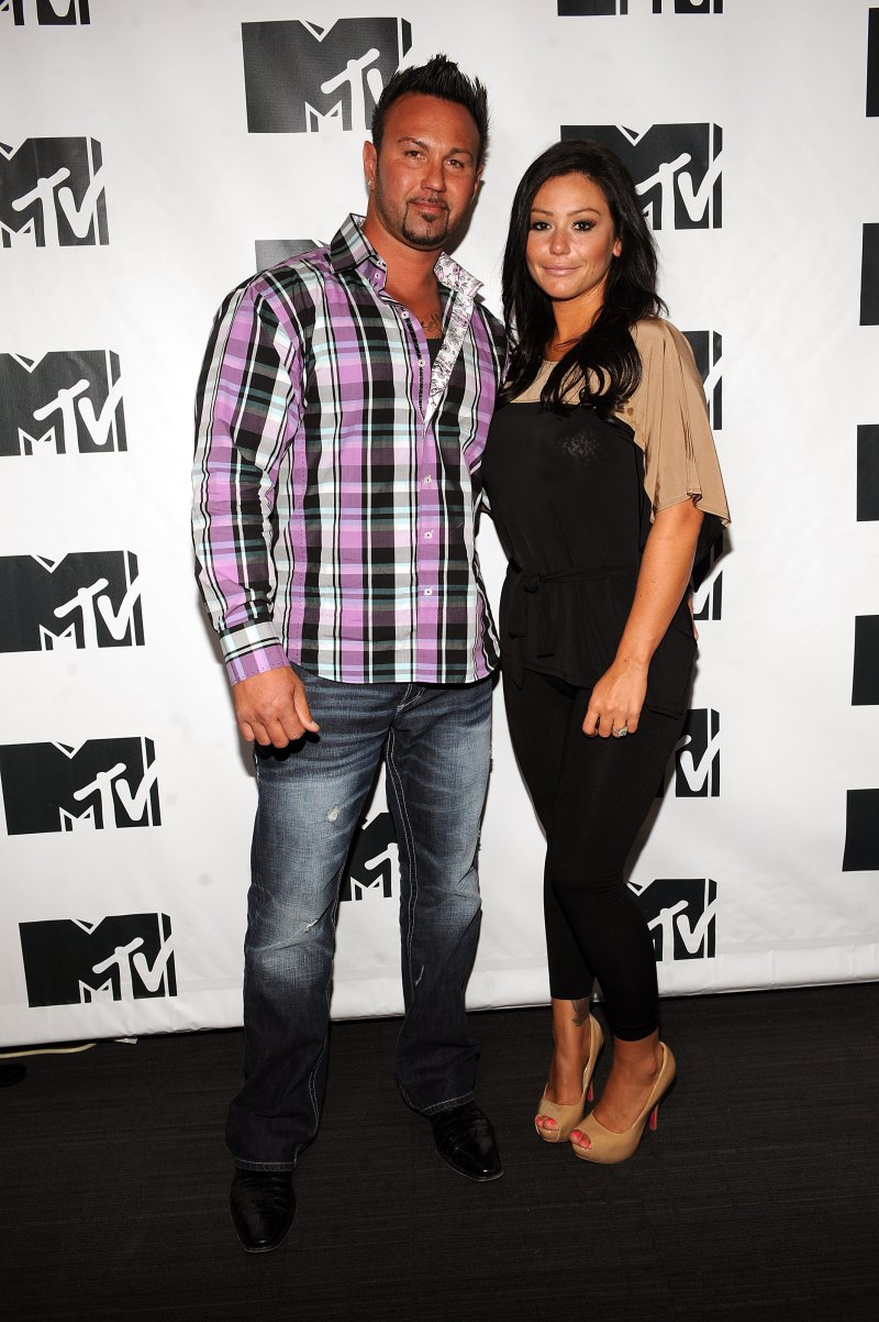 Jenni "JWoww" Farley posing with now-ex-husband Roger Mathews