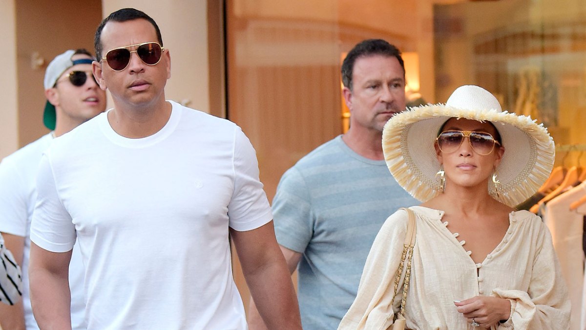 Jennifer Lopez and Alex Rodriguez Hit the Town in Saint-Tropez Rocking Coordinating Outfits