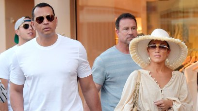 Jennifer Lopez and Alex Rodriguez Hit the Town in Saint-Tropez Rocking Coordinating Outfits