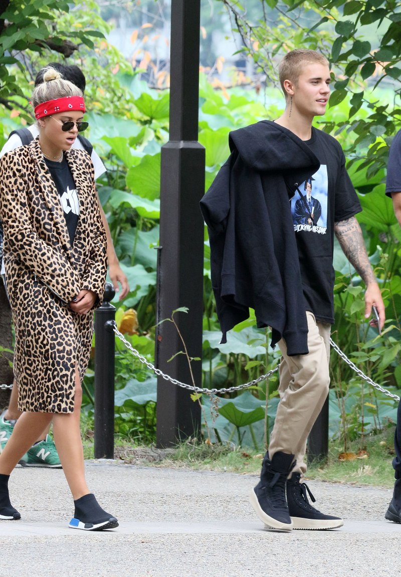 Justin Bieber and Sofia Richie Walking Outside