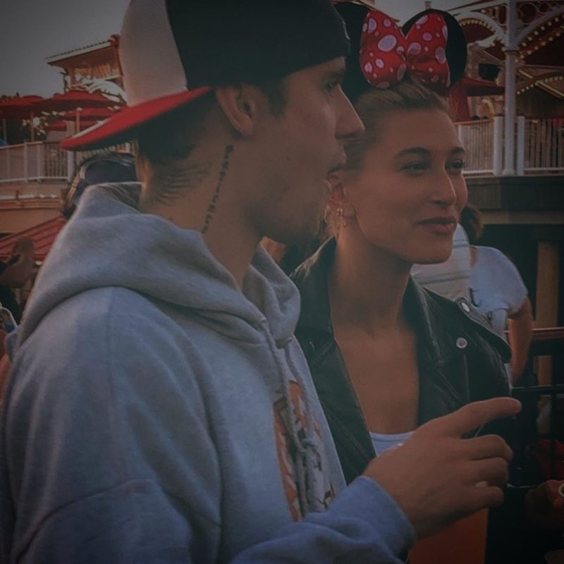Justin Bieber and Hailey Baldwin At Disneyland in July 2019