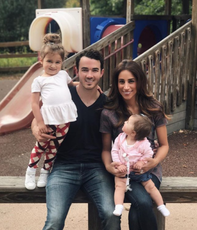 Kevin and Danielle Jonas With Their Two Daughters