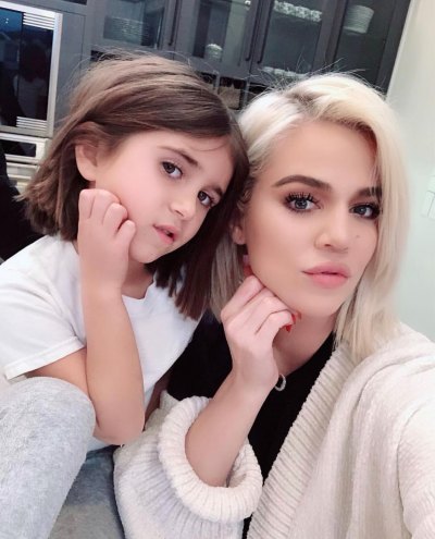 Khloe Kardashian and Penelope Disick showing Off Their Hair