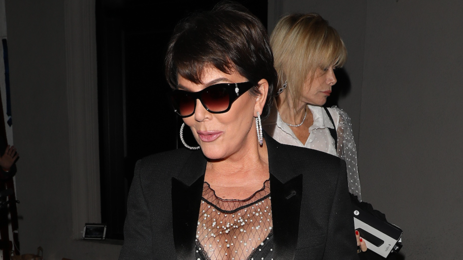 Kris Jenner is dressed in all black as she dines at LA hot spot Craig's