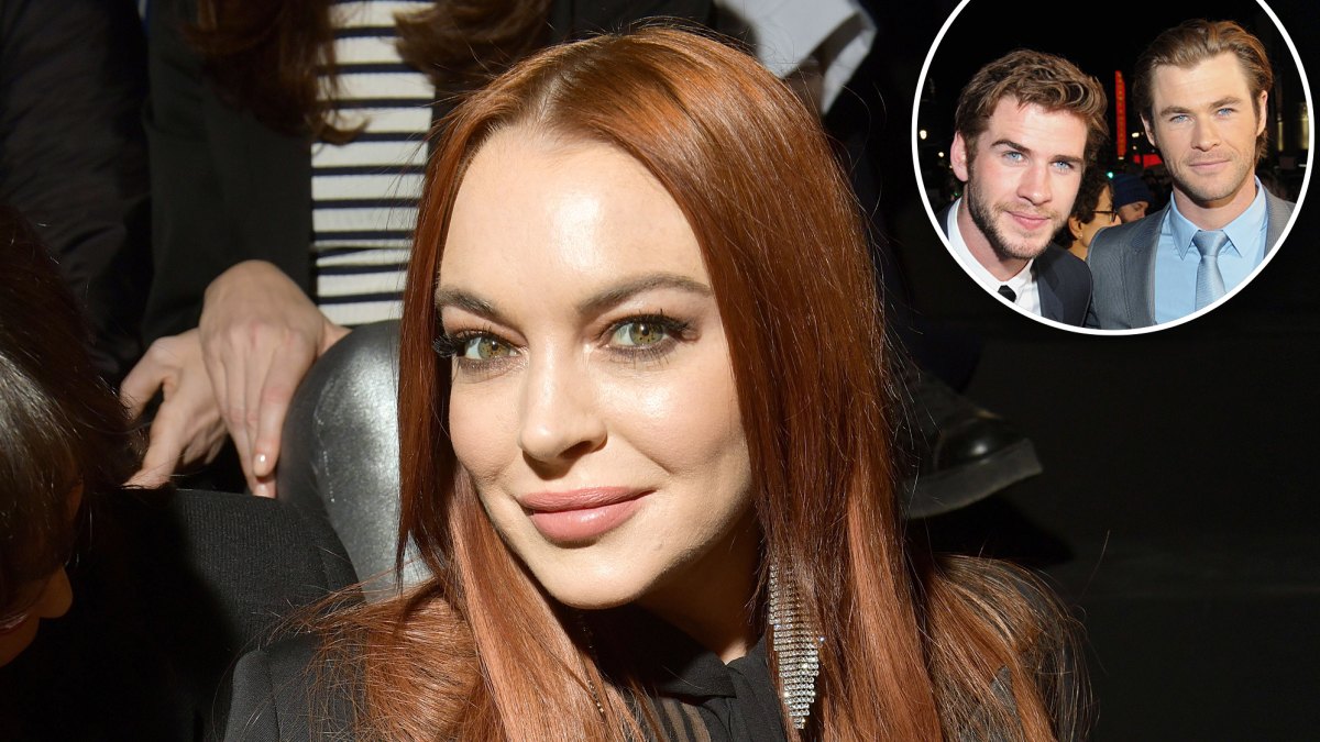 Lindsay Lohan Hitting on Hemsworth Brothers