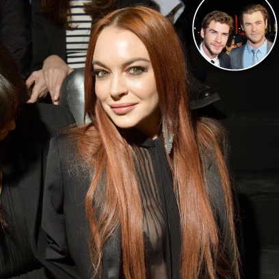 Lindsay Lohan Hitting on Hemsworth Brothers