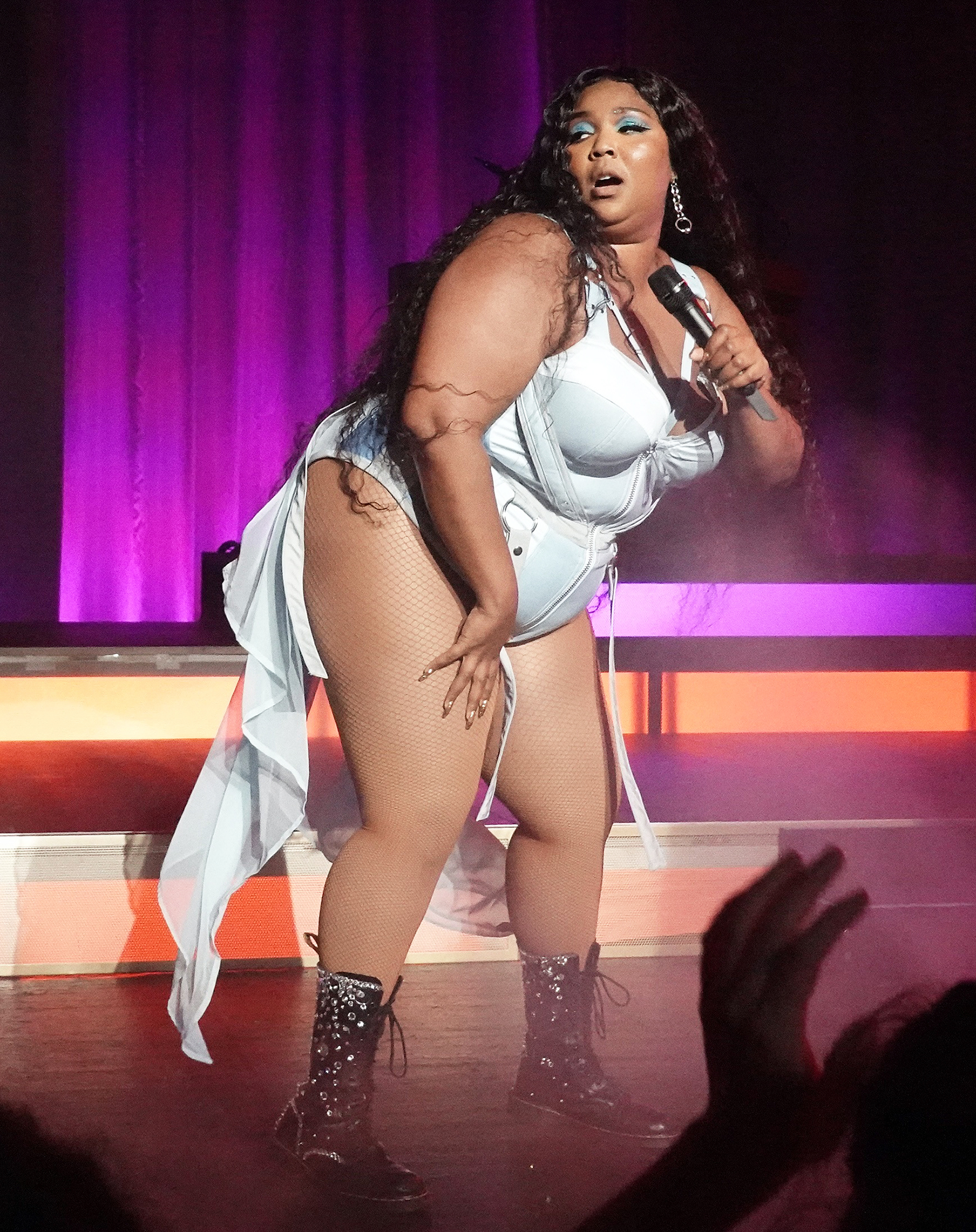 Lizzo curves performing The Fillmore Miami Beach