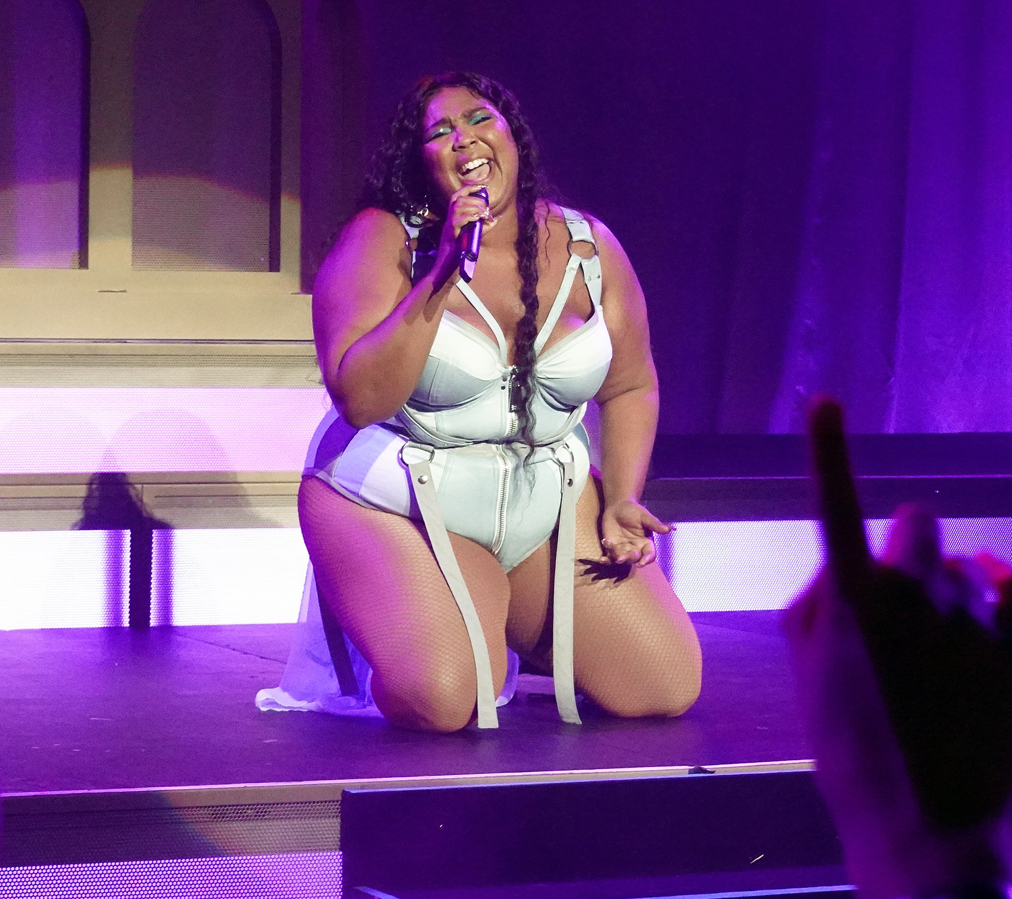 Lizzo curves performing The Fillmore Miami Beach