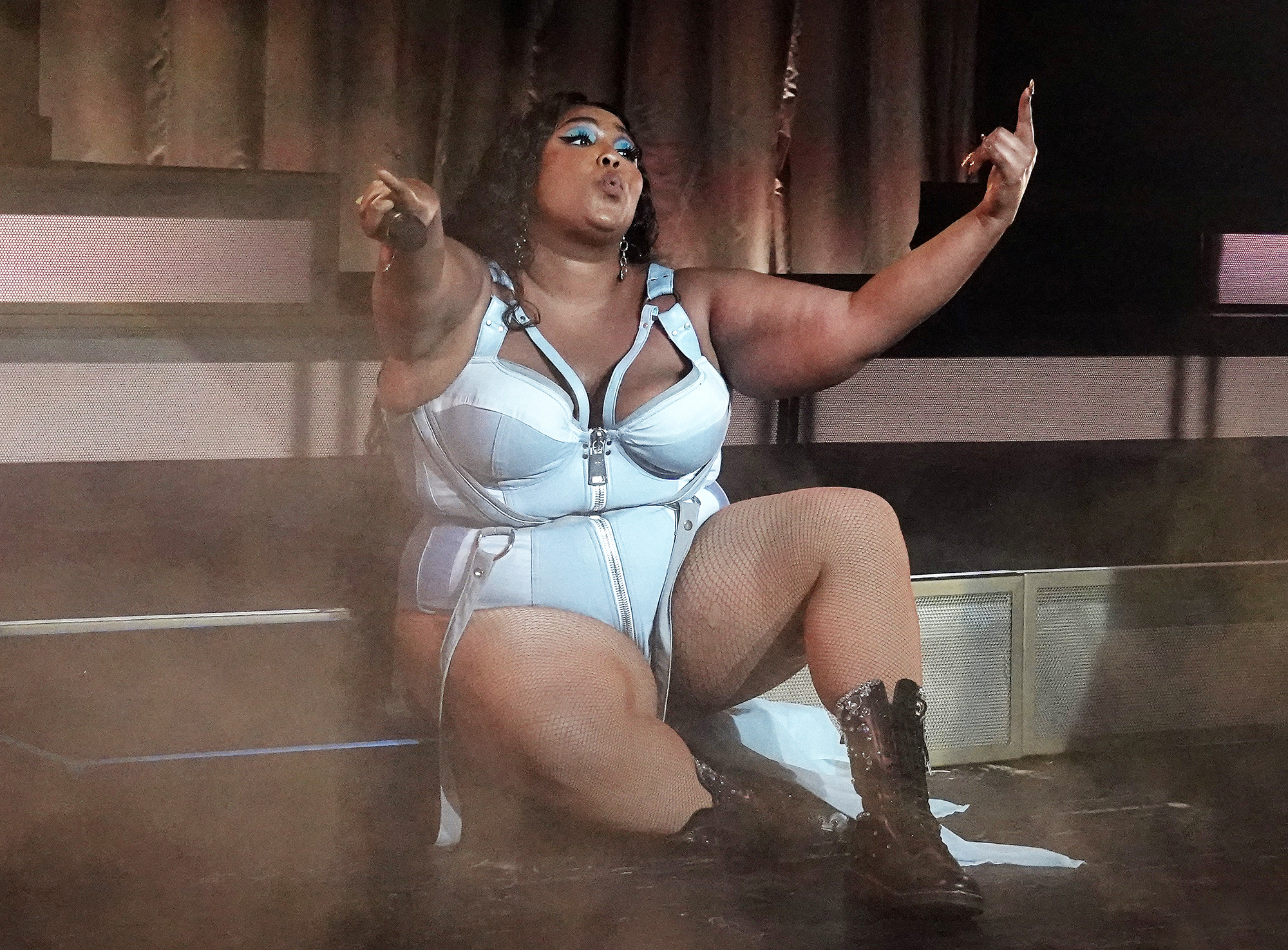 Lizzo curves performing The Fillmore Miami Beach