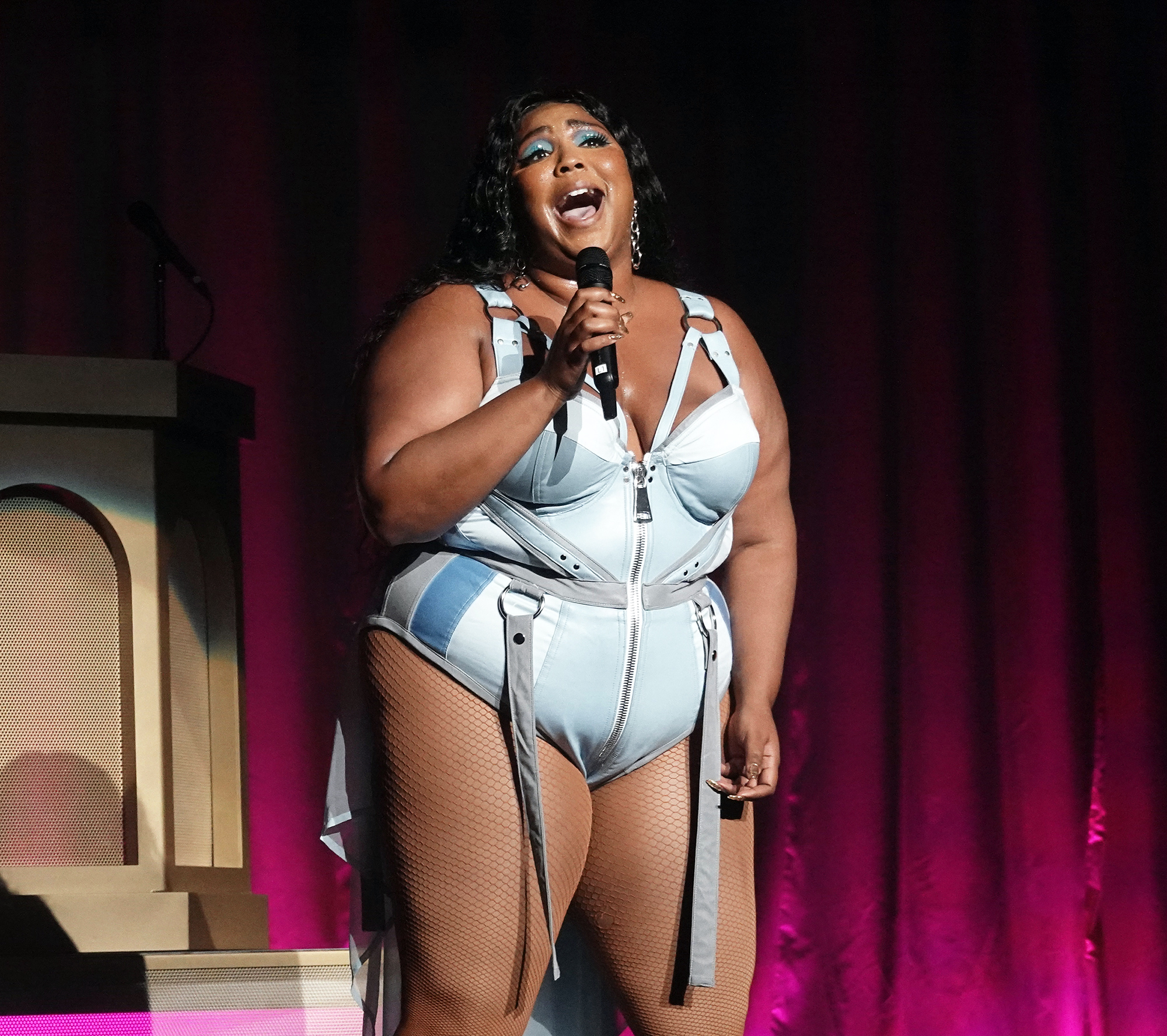 Lizzo curves performing The Fillmore Miami Beach