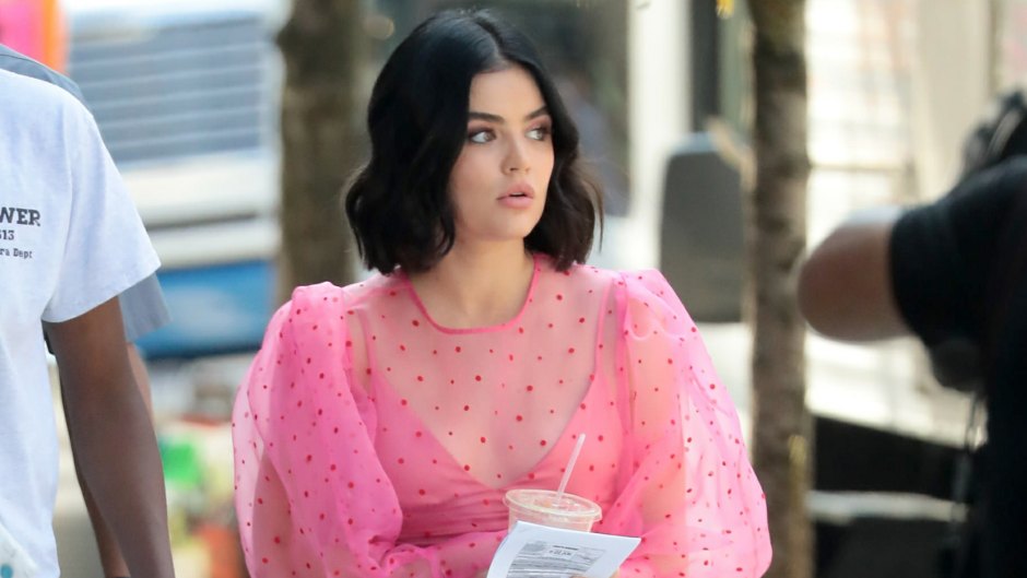 Lucy Hale Spotted on the Set of Katy Keene