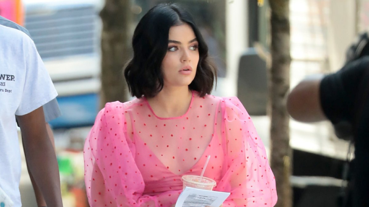 Lucy Hale Spotted on the Set of Katy Keene