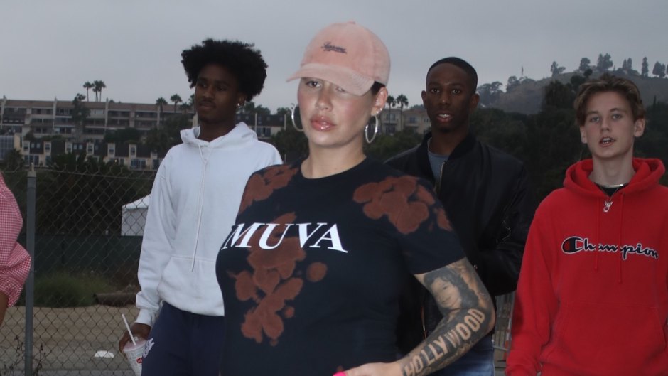 Very pregnant Amber Rose heads to the Malibu Chili Cook Off carnival with Alexander AE Edwards