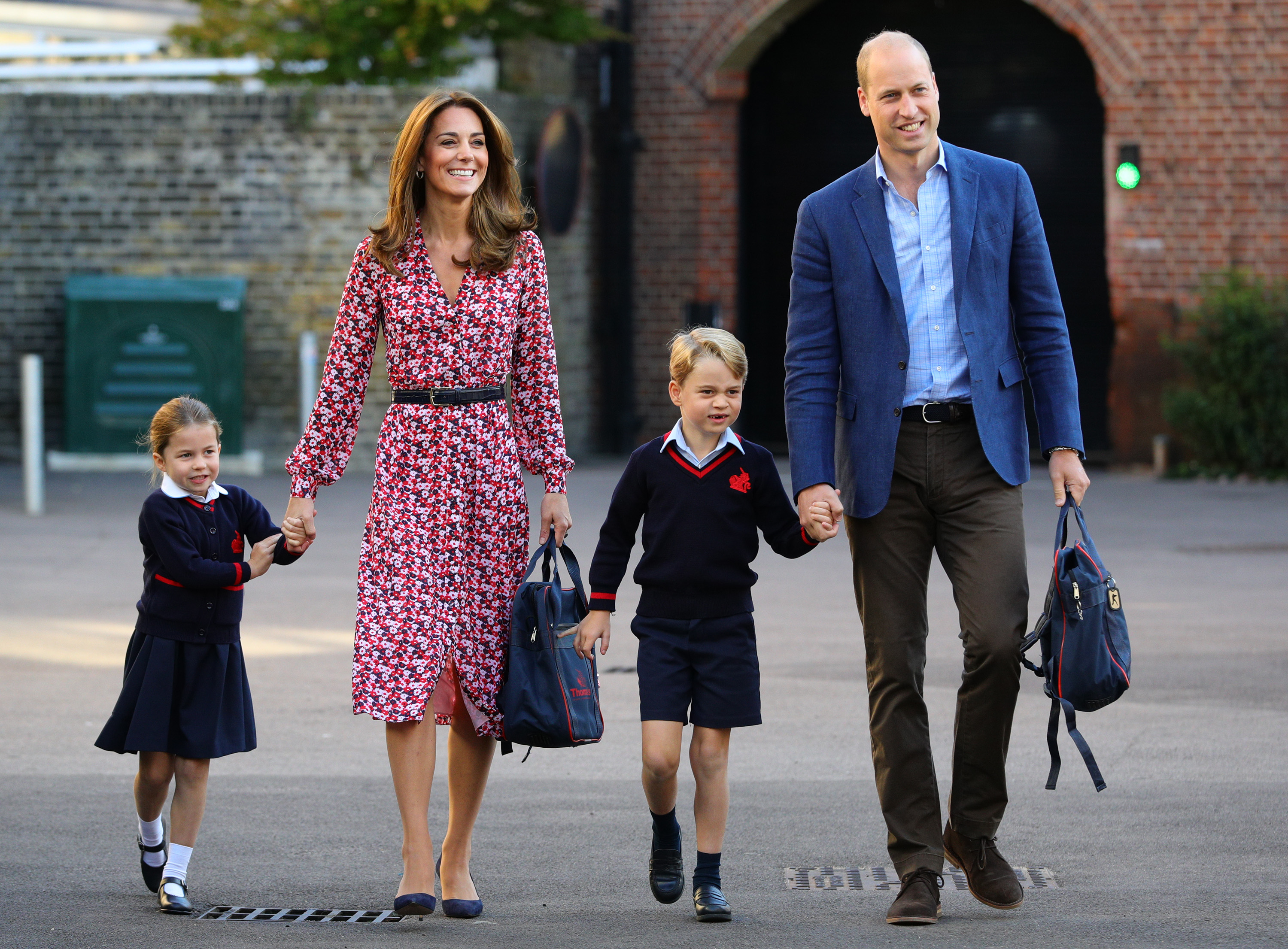 Prince William and Kate Middleton Take George and Charlotte to School on First Day