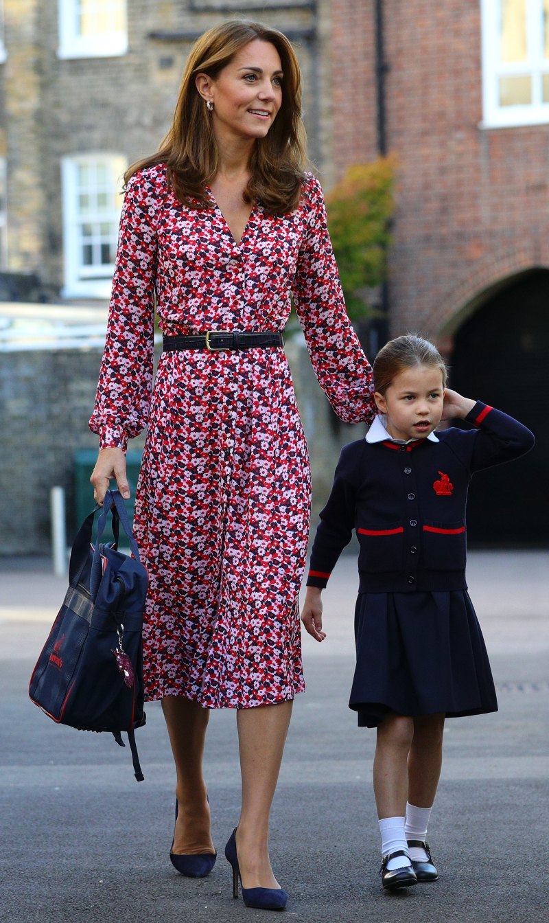 Princess Charlotte and Kate Middleton Hold Hands on Her First Day of School
