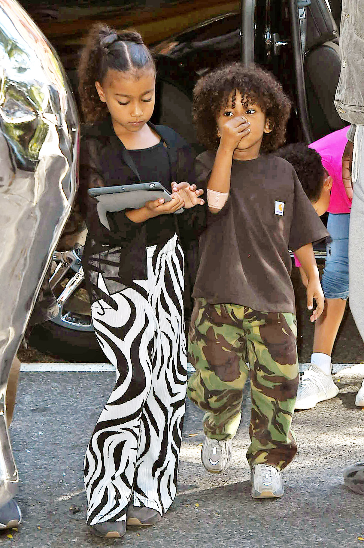 North West and Saint West in Queens Amid Kanye West Sunday Service Jesus Is King Free Show
