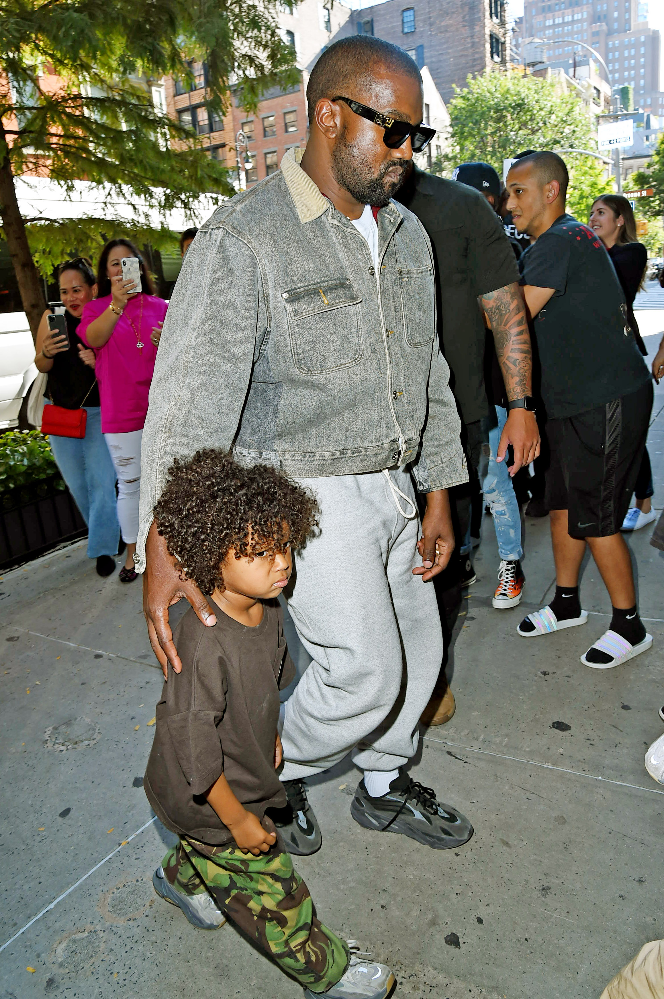 Kanye West and Saint West in NYC Amid Sunday Service Jesus Is King Show in Queens