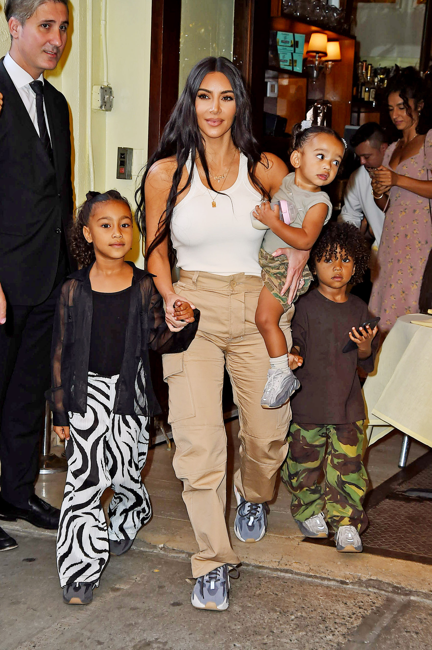 Kim kardashian North West Chicago West Saint West in Queens Amid Kanye West Sunday Service Jesus Is King Free Show