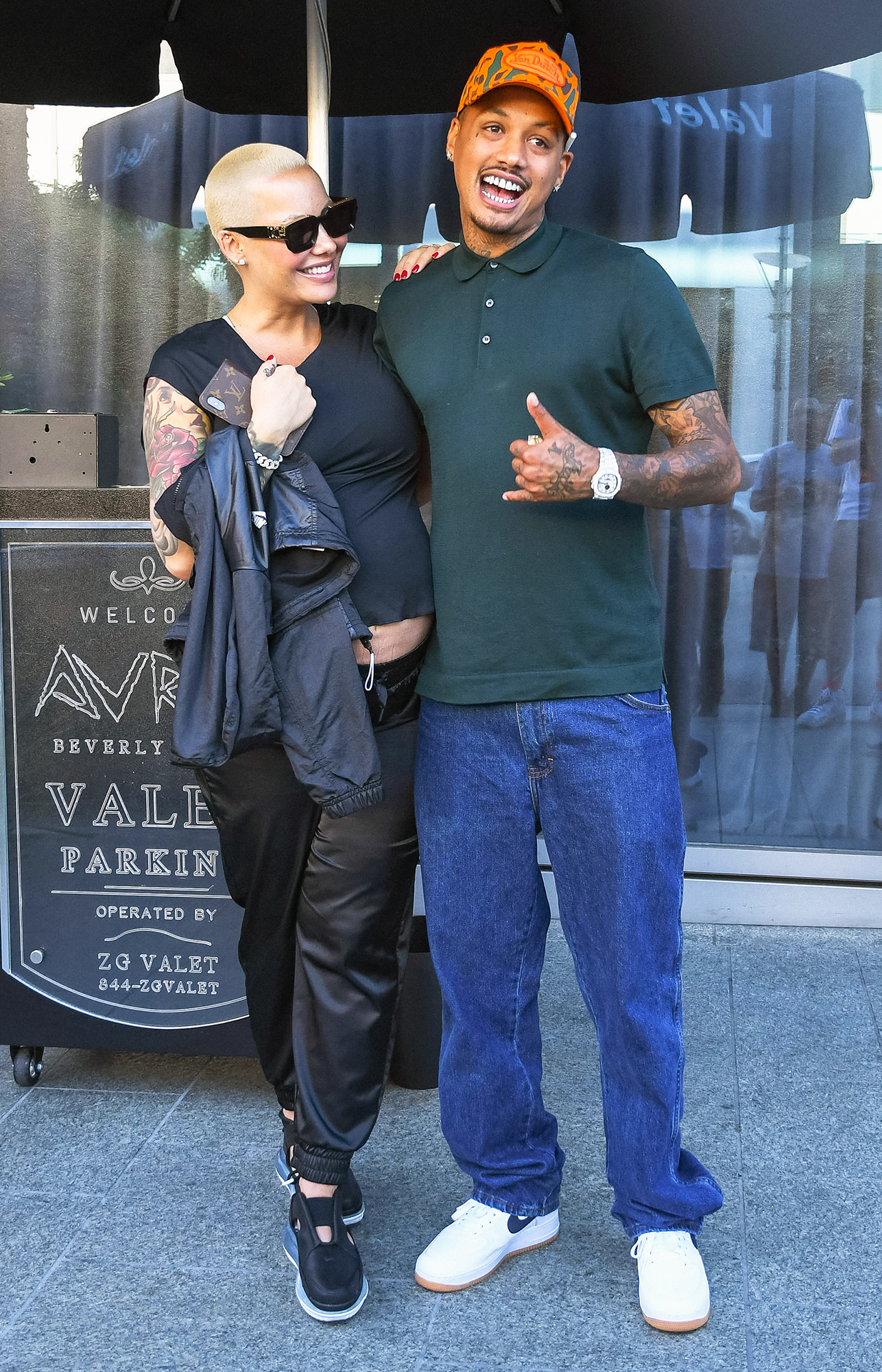 Pregnant Amber Rose A.E. AVRA Restaurant