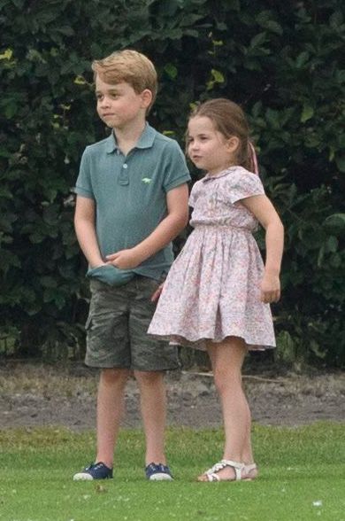 Prince George and Princess Charlotte at King Power Royal Charity Polo Day