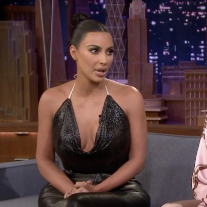 Kim Kardashian and Winnie Harlow on Jimmy Fallon