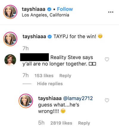 Tayshia Adams Confirms She and John Paul Jones Are Still Dating