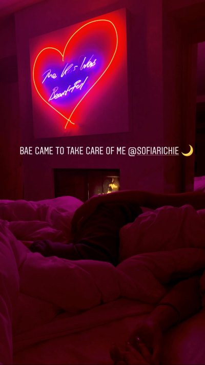 A dimly-lit photo of Kylie Jenner's bedroom 