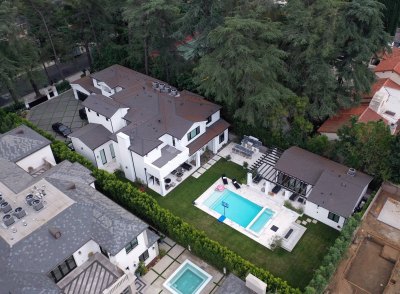 Tristan Thompson's house from an aerial view